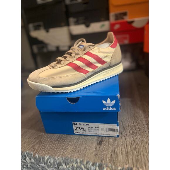 NEW SZ 7.5M/8.5W - Adidas SL 72 RS, Gray/Berry - Picture 3 of 3